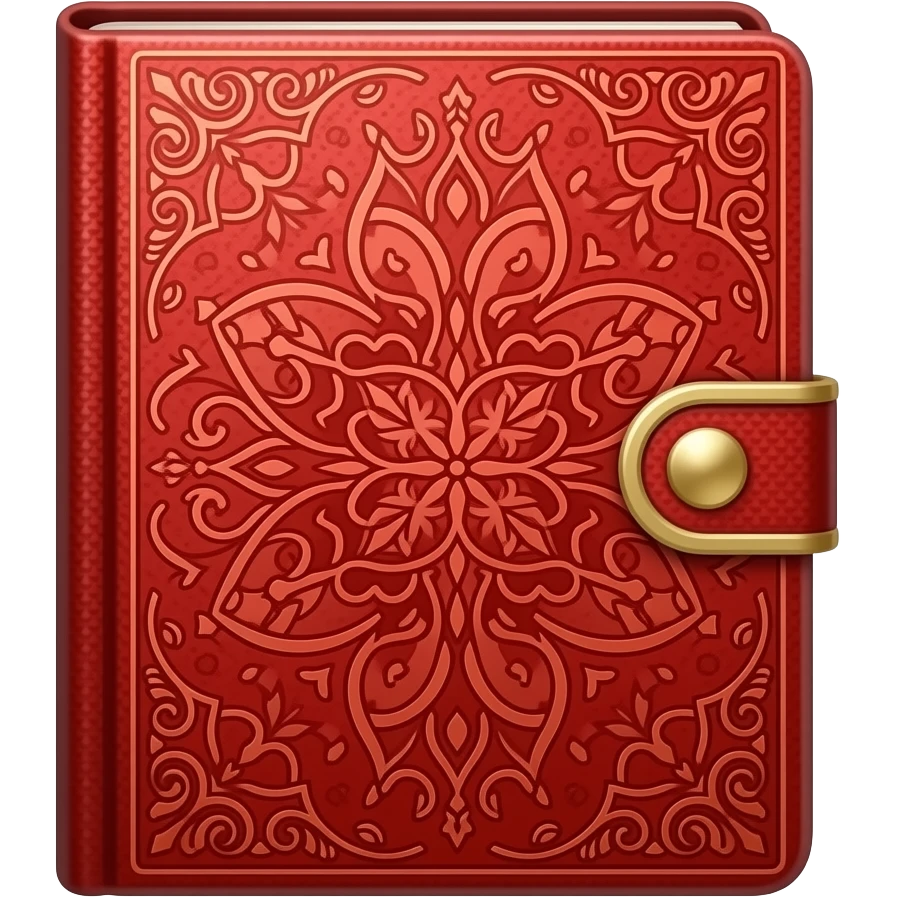 detailed glitter red flame diary emoji
