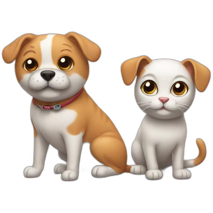 cat and dog and bug emoji