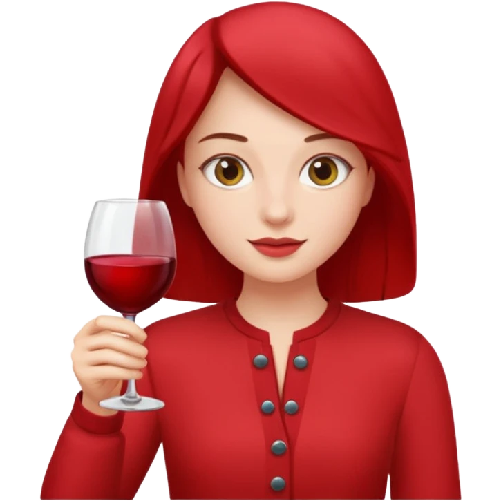 red clothed person with glass emoji