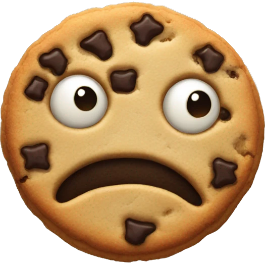 cookie with spooky emoji
