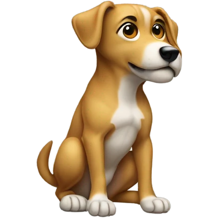 Dog peeing emoji