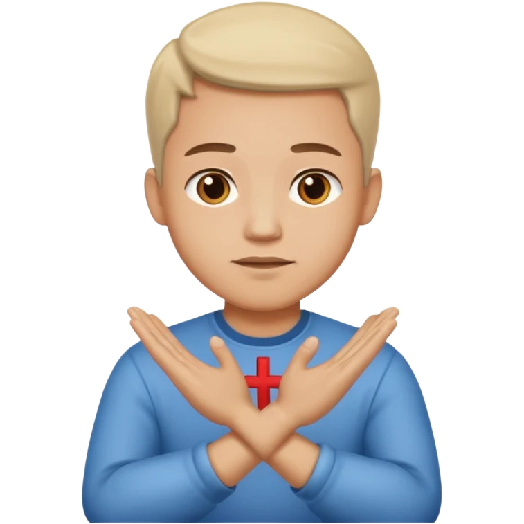 decision gesture Man crosshands emoji