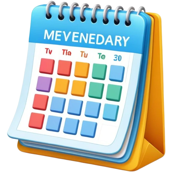 calendar tetris with meeting blocks emoji