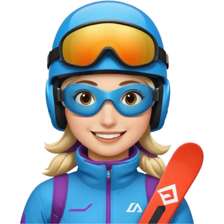 Female Alpine skiing emoji