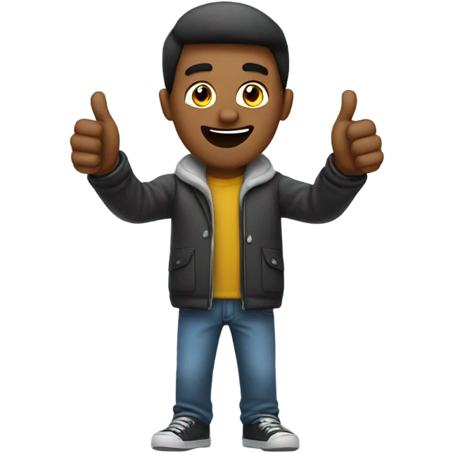 guy giving two thumbs up emoji