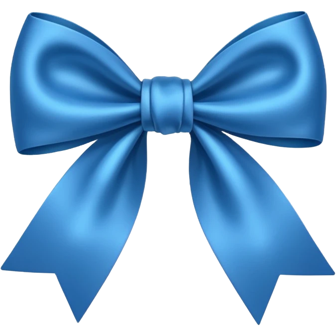 Blue bow emoji