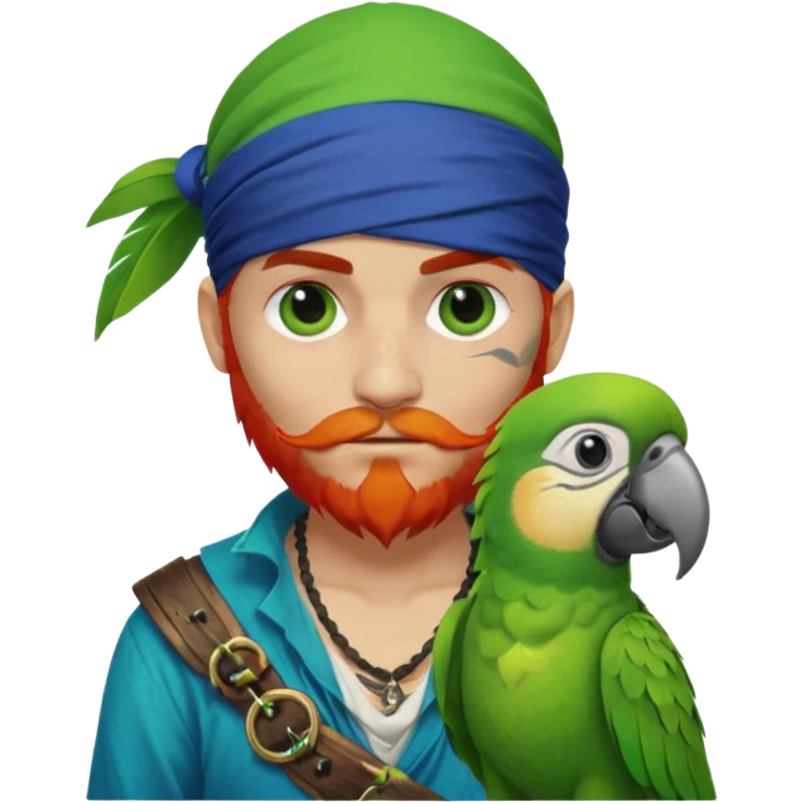 pirate and parrot emoji