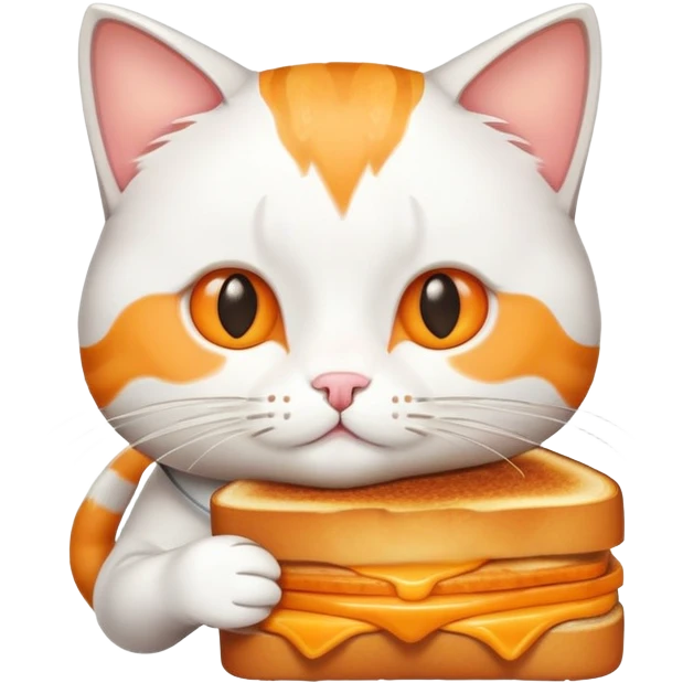 cat making a grilled cheese sandwich emoji