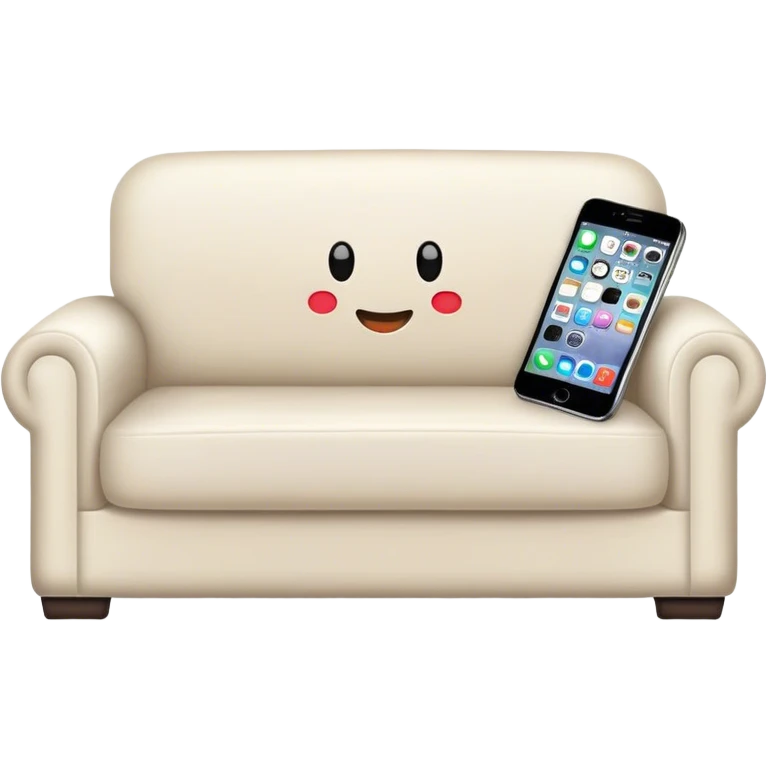 iPhone on couch emoji