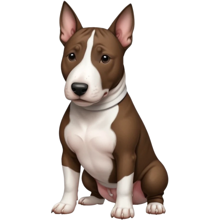 brindle english bull terrier dark brown emoji