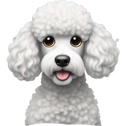 Poodle in the snow emoji