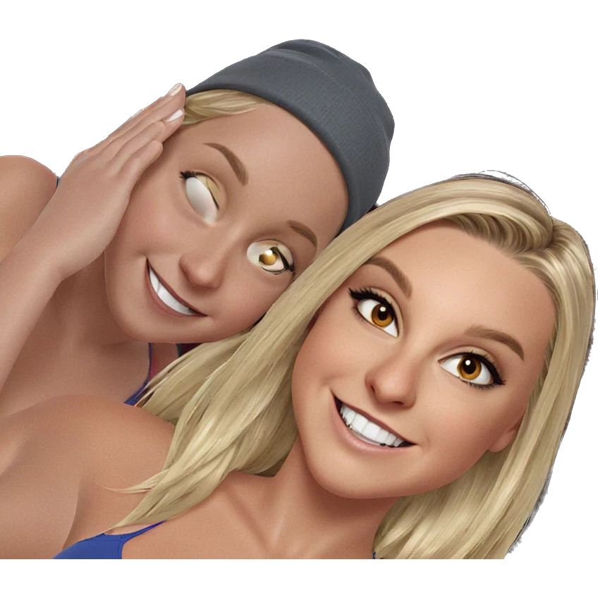smiling girl with boy emoji