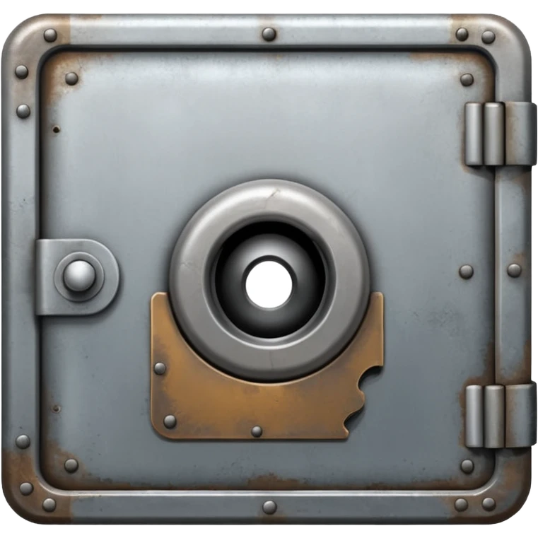a vault with newspaper articles peeping out from inside the vault. emoji