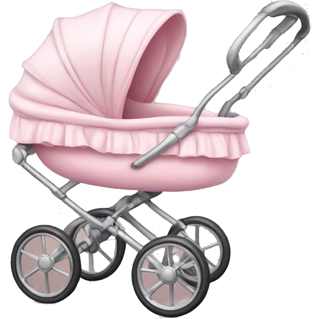 Light pink baby stroller realistic dress  emoji