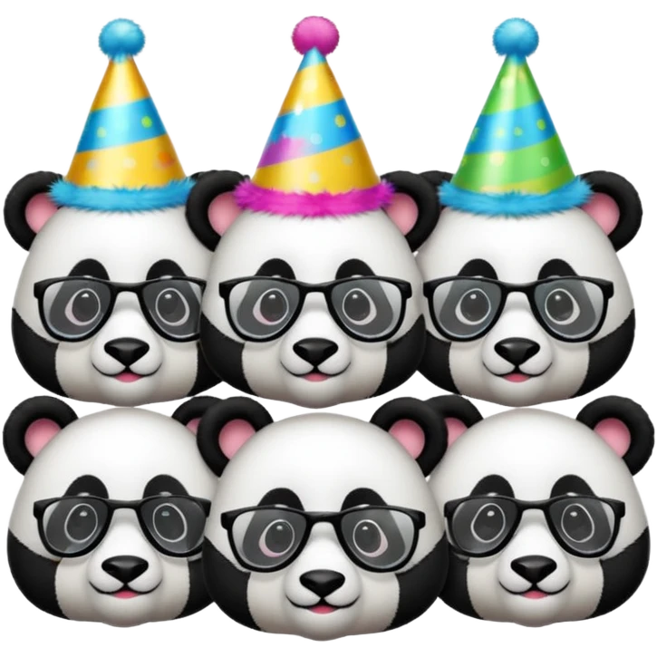 pands with party hats and opticals emoji
