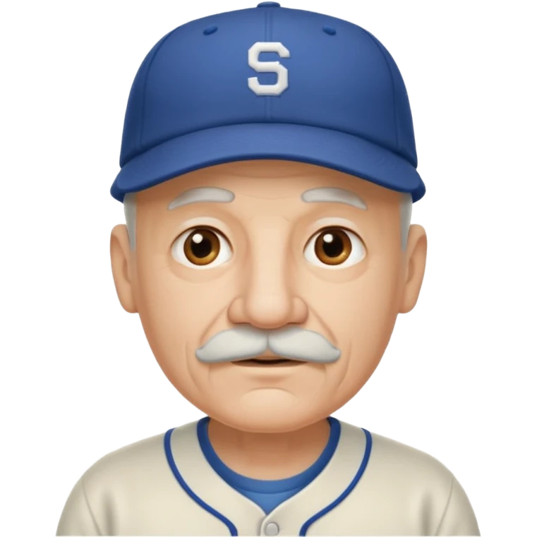 viejo pelon bigote gorra beisbol N emoji