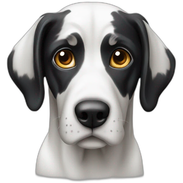 Cane setter bianco e nero emoji