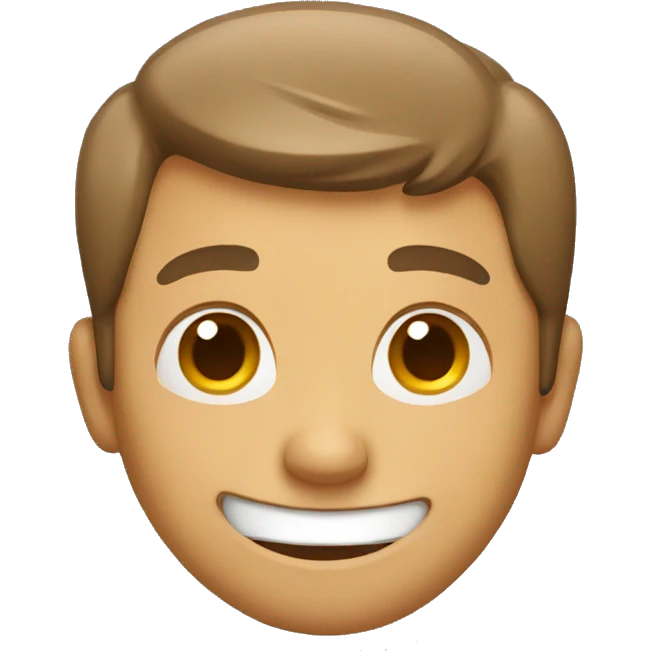 Man with silly grin  emoji