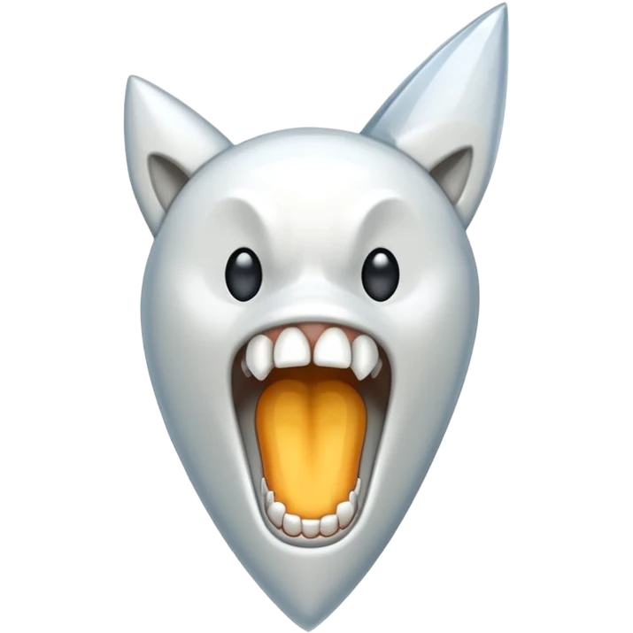 Sharp wolf fang tooth only emoji