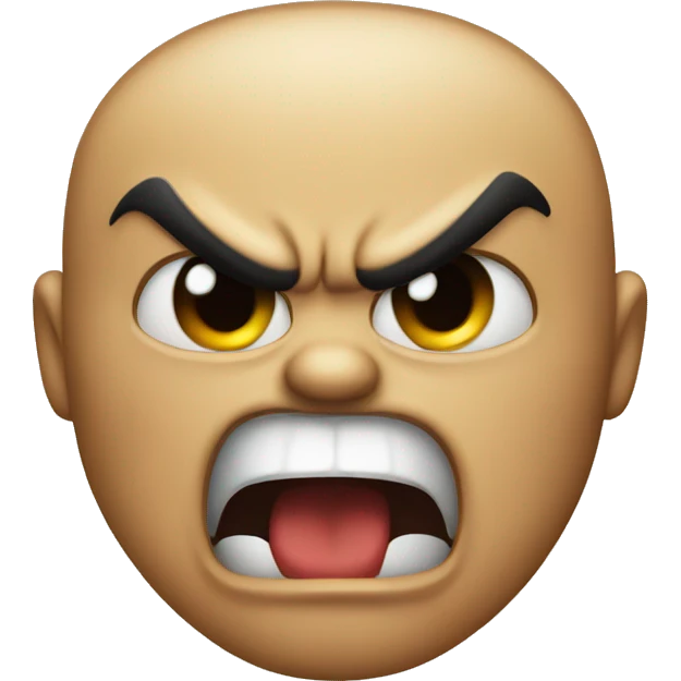 Angry shouting emoji