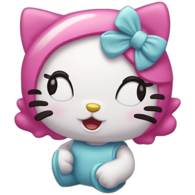 Hello Kitty qui tire la langue emoji
