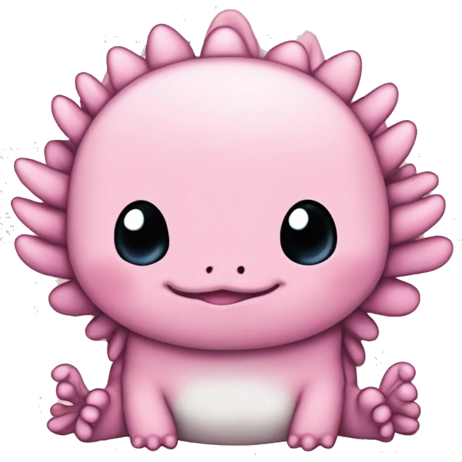 aesthetic pink cute axolotl stitch chibi emoji