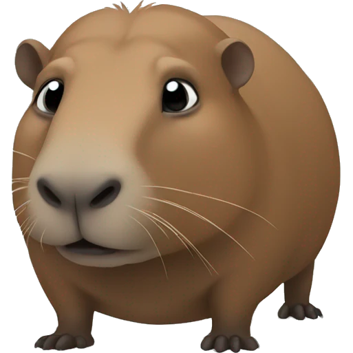 bald capybara  emoji