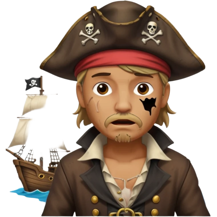 Gemisi batan bir korsan emoji