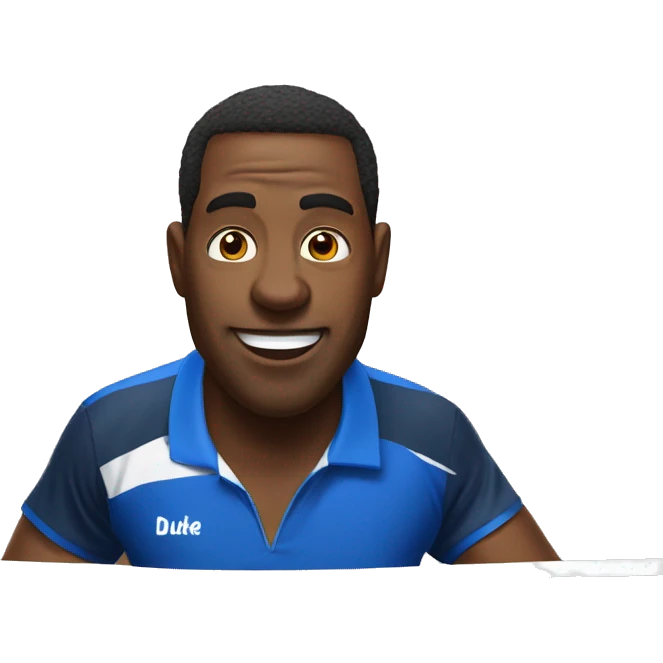 Duke Dennis playing table tennis emoji