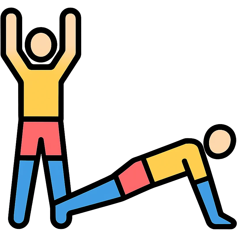 burpees exercise, energetic, simple emoji