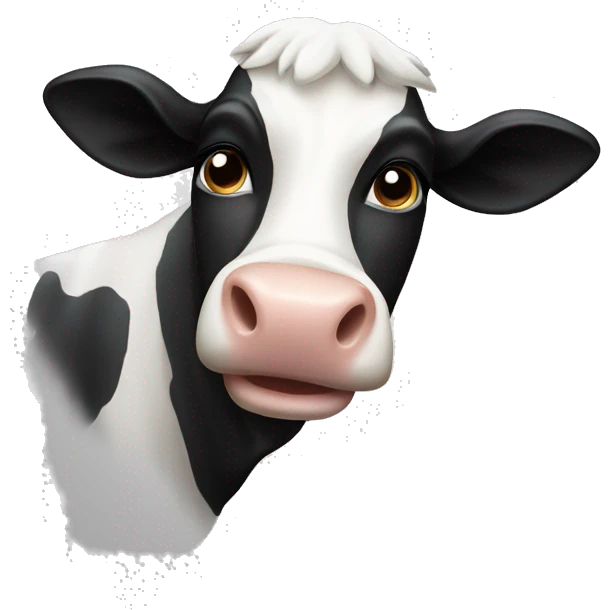 Black and white cow emoji