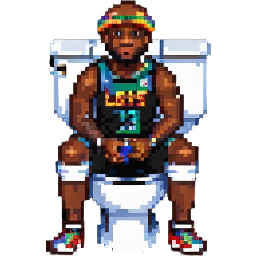 LeBron James on a toilet emoji