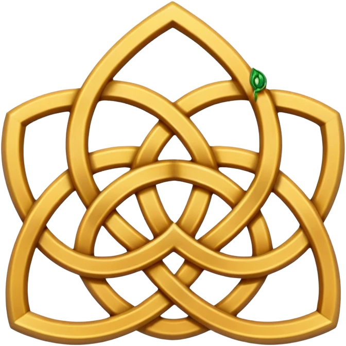 White Celtic trinity knot emoji