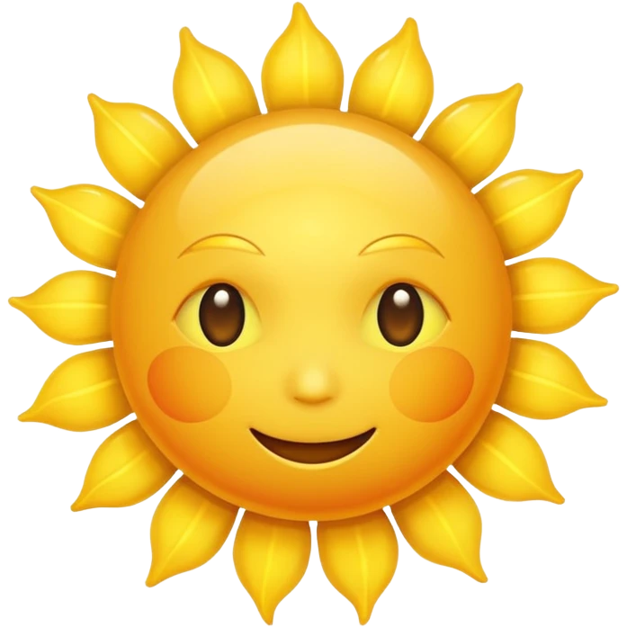 glowing sun emoji