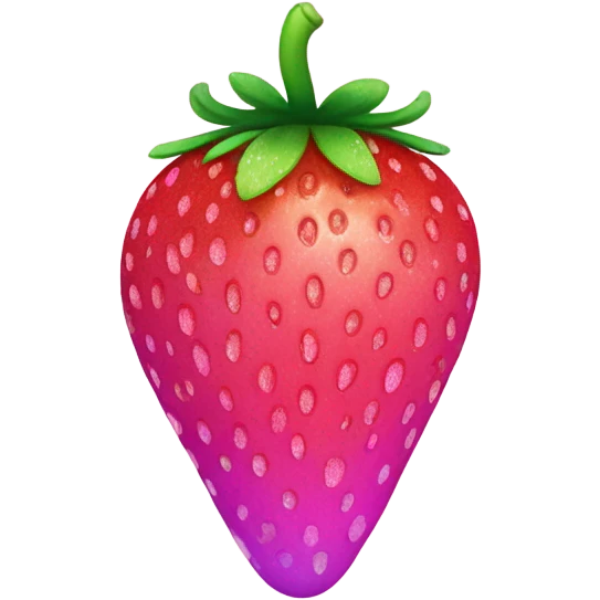 Pink ombre strawberry with glitter  emoji