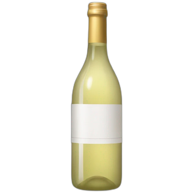 thin bottle of white wine emoji