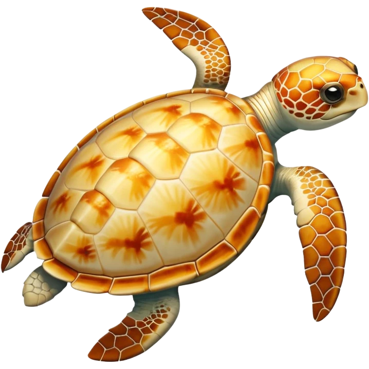 White & cream colored  sea turtle emoji