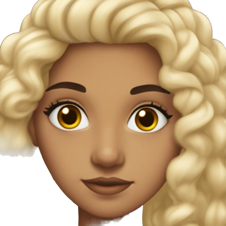 19 years old woman Azerbaijani-skin long dark curly hair brown eyes really thick and full brows Azerbaijani ethnicity no lipstick emoji