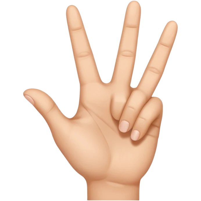 Hand making V sign backwards emoji