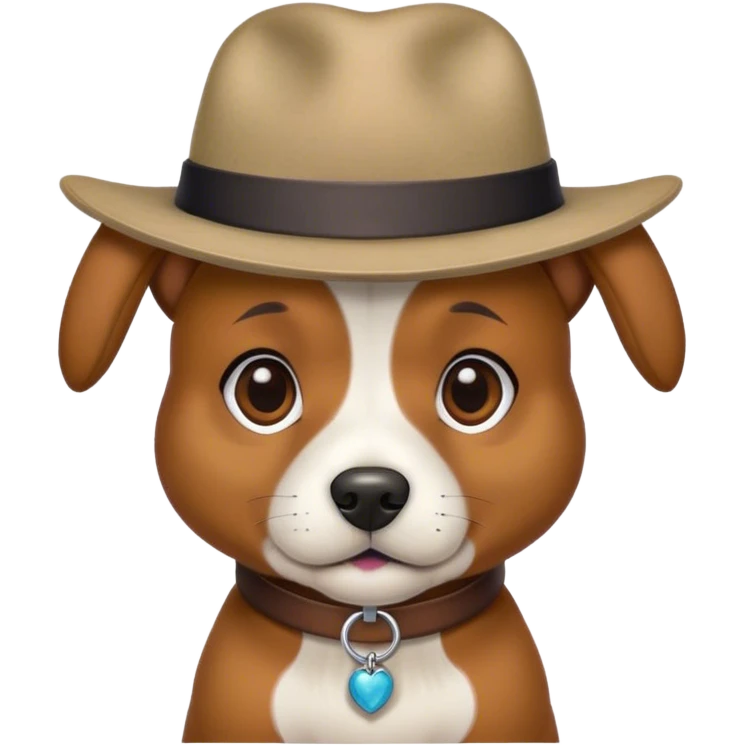 Dog with hat  emoji