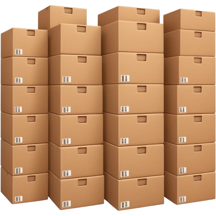warehouse full of cardboard boxes, simple, clear, no text emoji