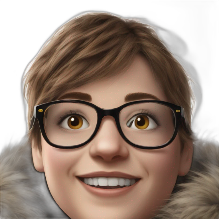 happy girl with glasses emoji