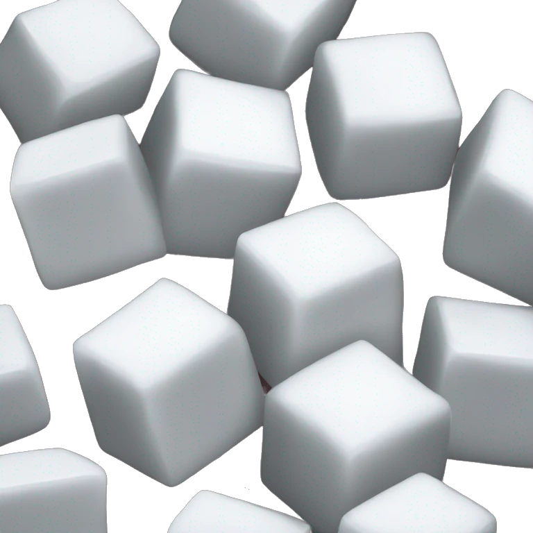 three cubes of white sugar emoji