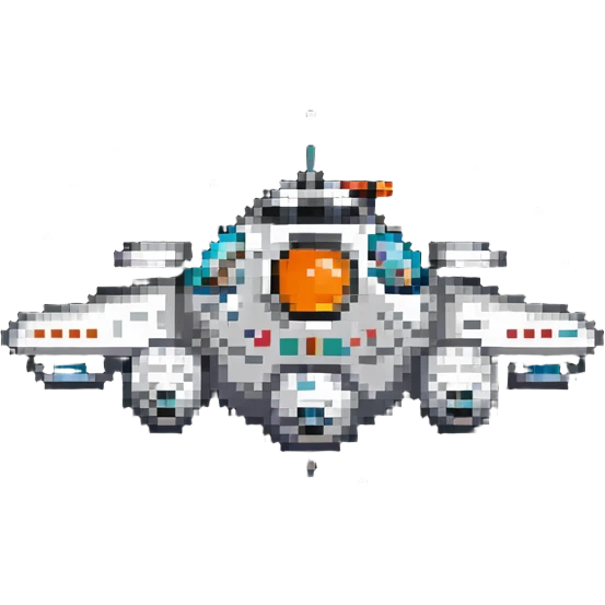1960s retro space cruiser with round portholes emoji