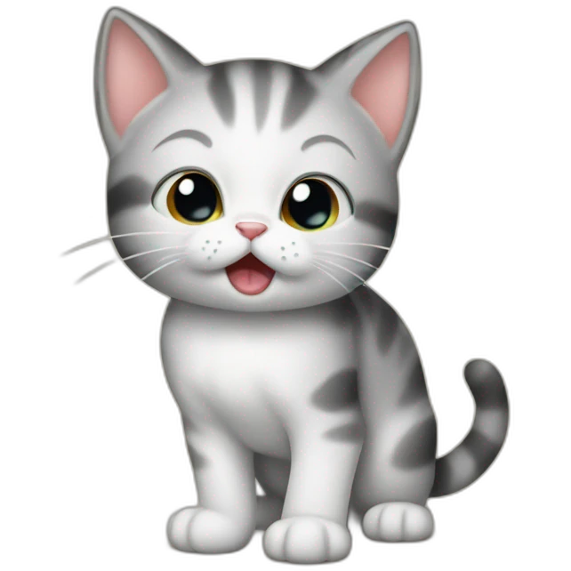 kitten farting emoji