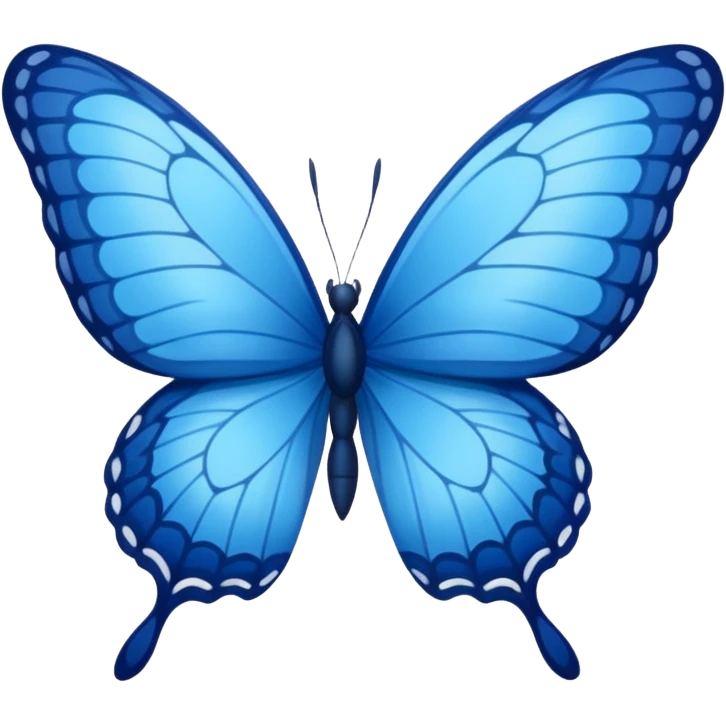 Bisa buat emote kupu-kupu versi warna biru ga? Tolong buatin dong..( 🦋) yang ini, versi birunya  emoji