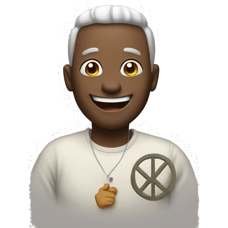 laughing with peace sign emoji