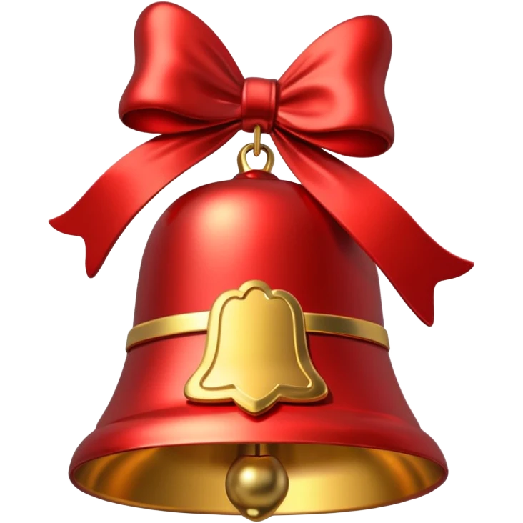 christmas red bell emoji