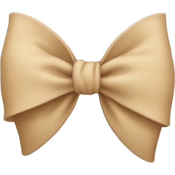 sandy beige bow emoji