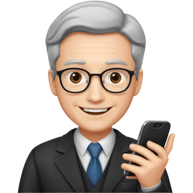 professor with phone emoji